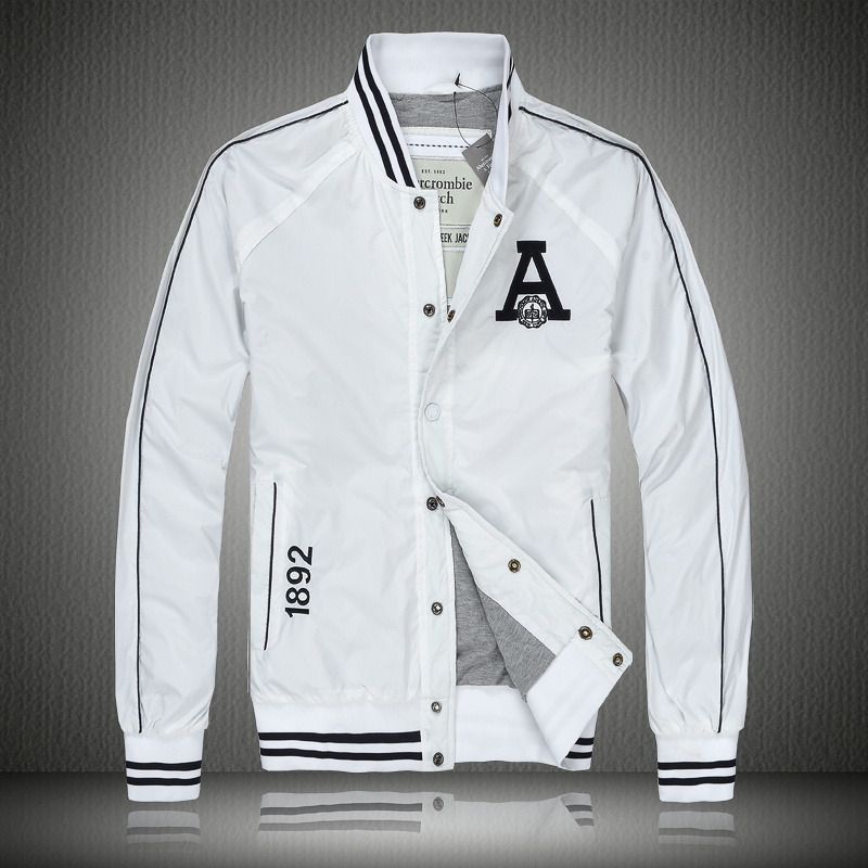 Veste Abercrombie & Fitch Homme Soldes en Blanc